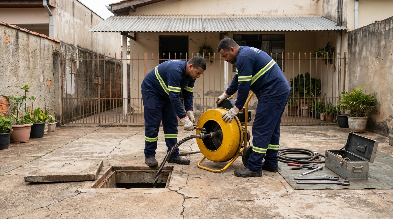 Desentupimento de esgoto em Olinda‑PE